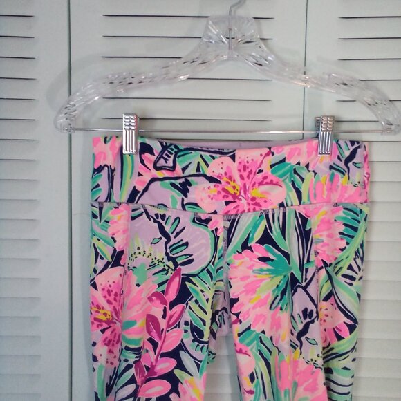LILLY PULITZER LUXLETIC S ANIKA WEEKENDER CROP LEGGING 30135 LOW RISE TROPICAL - Picture 4 of 13